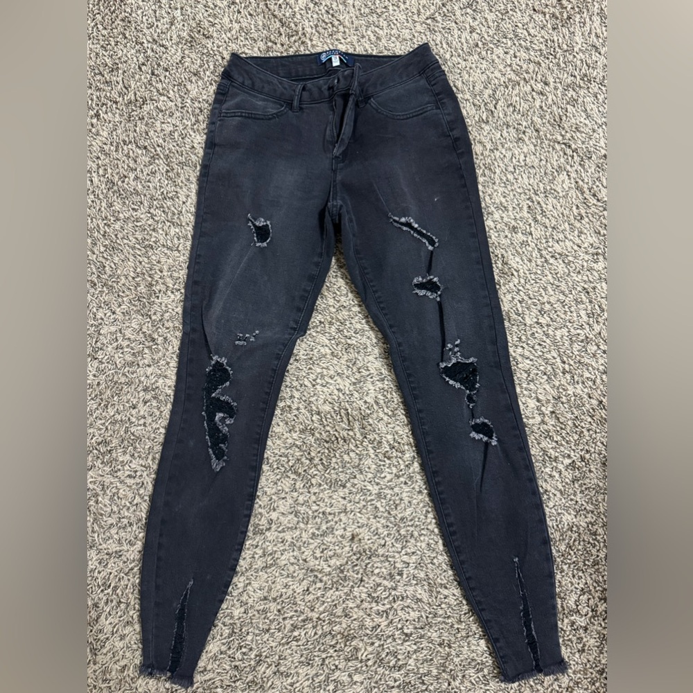 Black ripped jeans